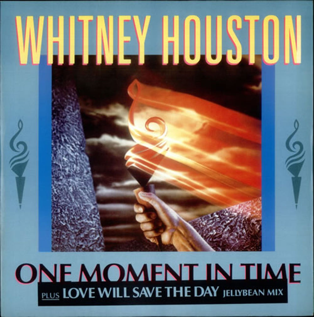 Whitney Houston One Moment In Time - Olympic p/s UK 12" vinyl single (12 inch record / Maxi-single) 611866