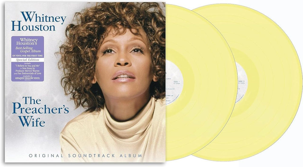 Whitney Houston The Preacher's Wife - Opaque Yellow Vinyl - Sealed UK 2-LP vinyl record set (Double LP Album) 19658714701