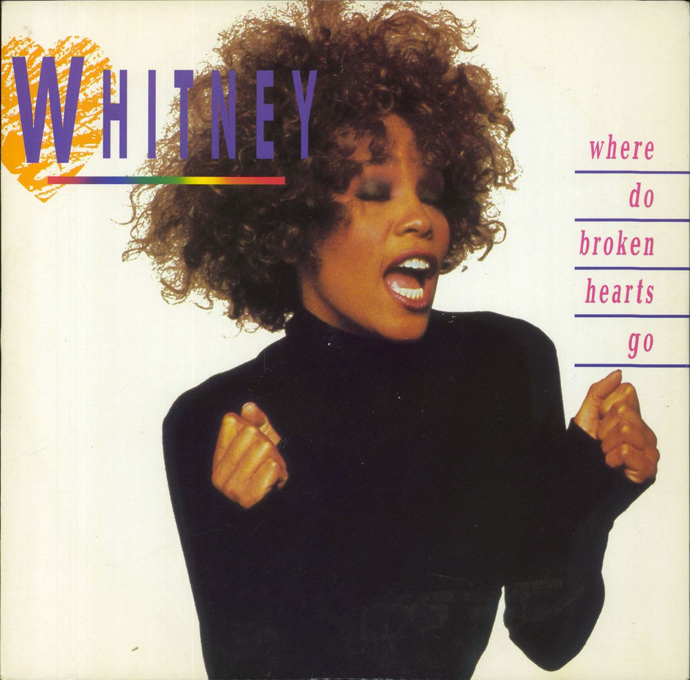 Whitney Houston Where Do Broken Hearts Go UK 12" vinyl single (12 inch record / Maxi-single) 609793