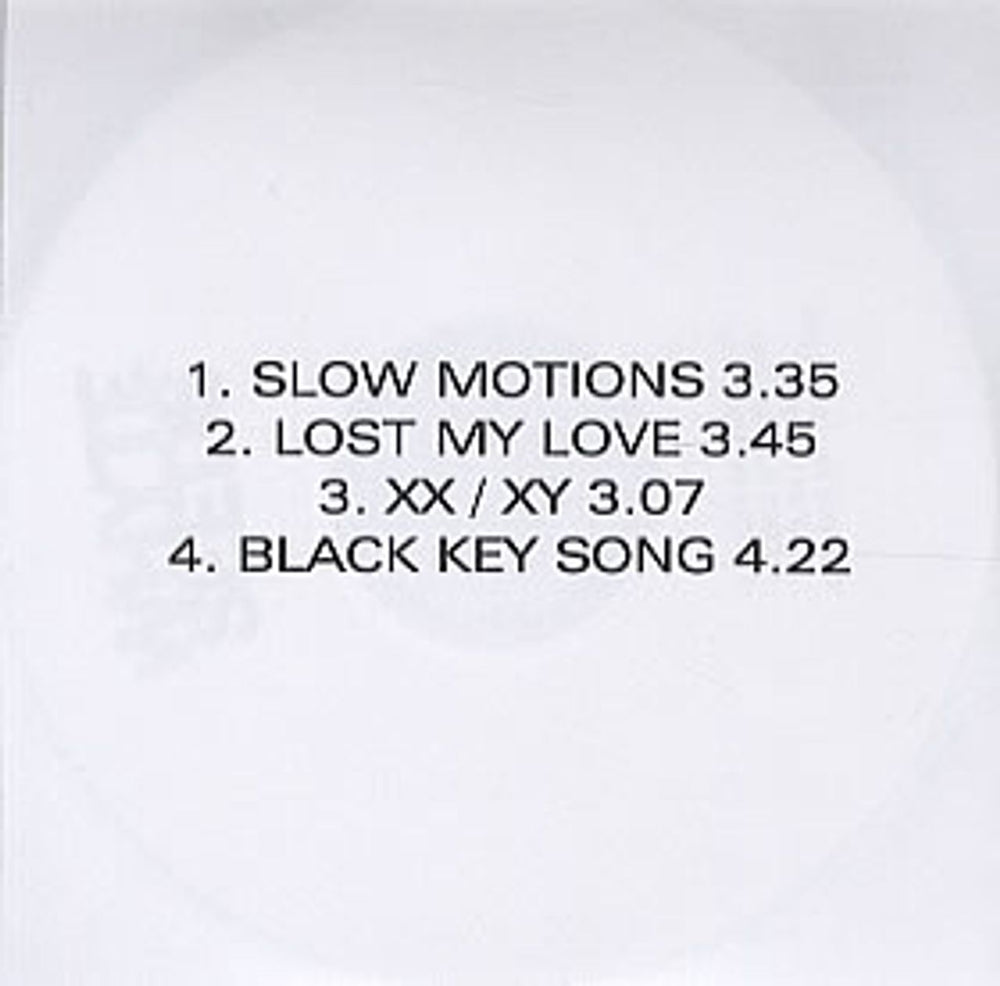 Whyte Seeds Slow Motions UK Promo CD-R acetate WAKCRSL316989