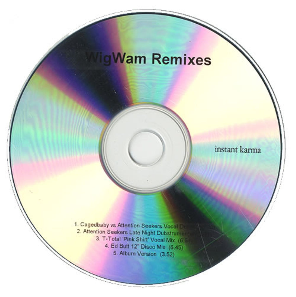 Wigwam Remixes UK Promo CD-R acetate WGMCRRE472496