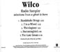 Wilco Radio Sampler - Selections from 'A Ghost Is Born' Album US Promo CD single (CD5 / 5") PRCD-301515