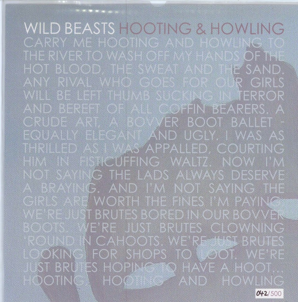 Wild Beasts Hooting & Howling - Pink Vinyl + Numbered UK 10" vinyl single (10 inch record) RUG329T