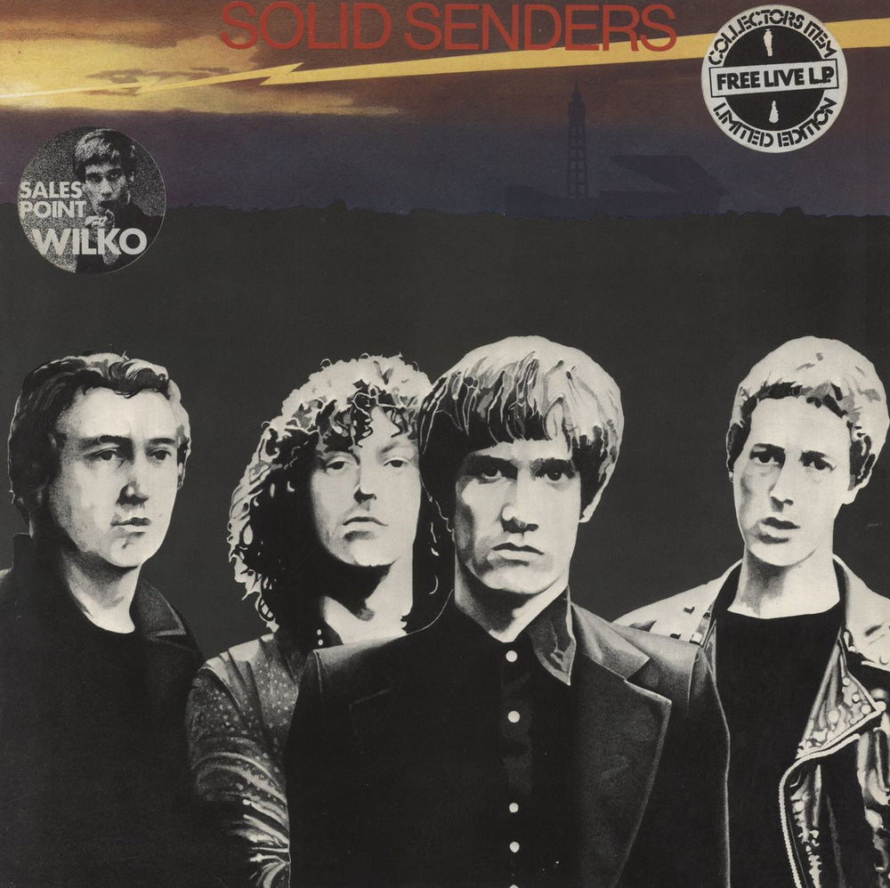 Wilko Johnson Solid Senders + Live LP - Hype stickered sleeve - EX UK 2-LP vinyl record set (Double LP Album) V2105/VDJ26