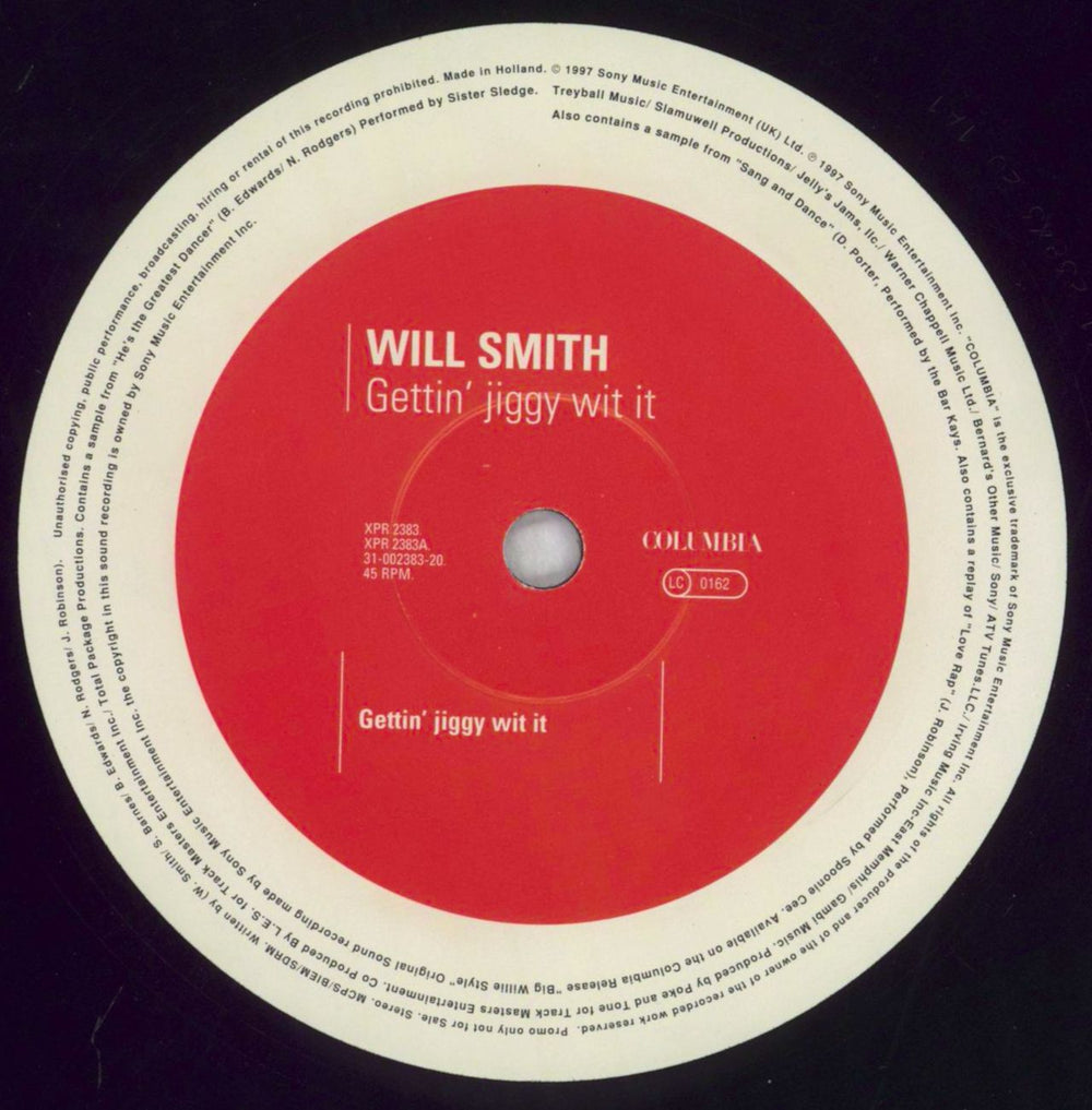 Will Smith Gettin' Jiggy Wit It UK Promo 12" vinyl single (12 inch record / Maxi-single) WSM12GE827364