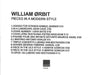 William Orbit Pieces In A Modern Style UK Promo CD-R acetate CD ACETATE