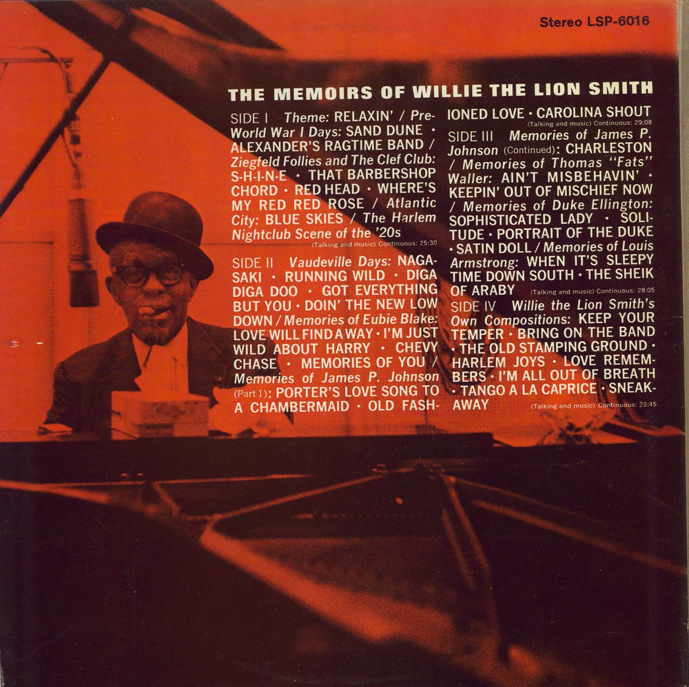 Willie (The Lion) Smith The Memoirs Of Willie "The Lion" Smith US 2-LP vinyl record set (Double LP Album)