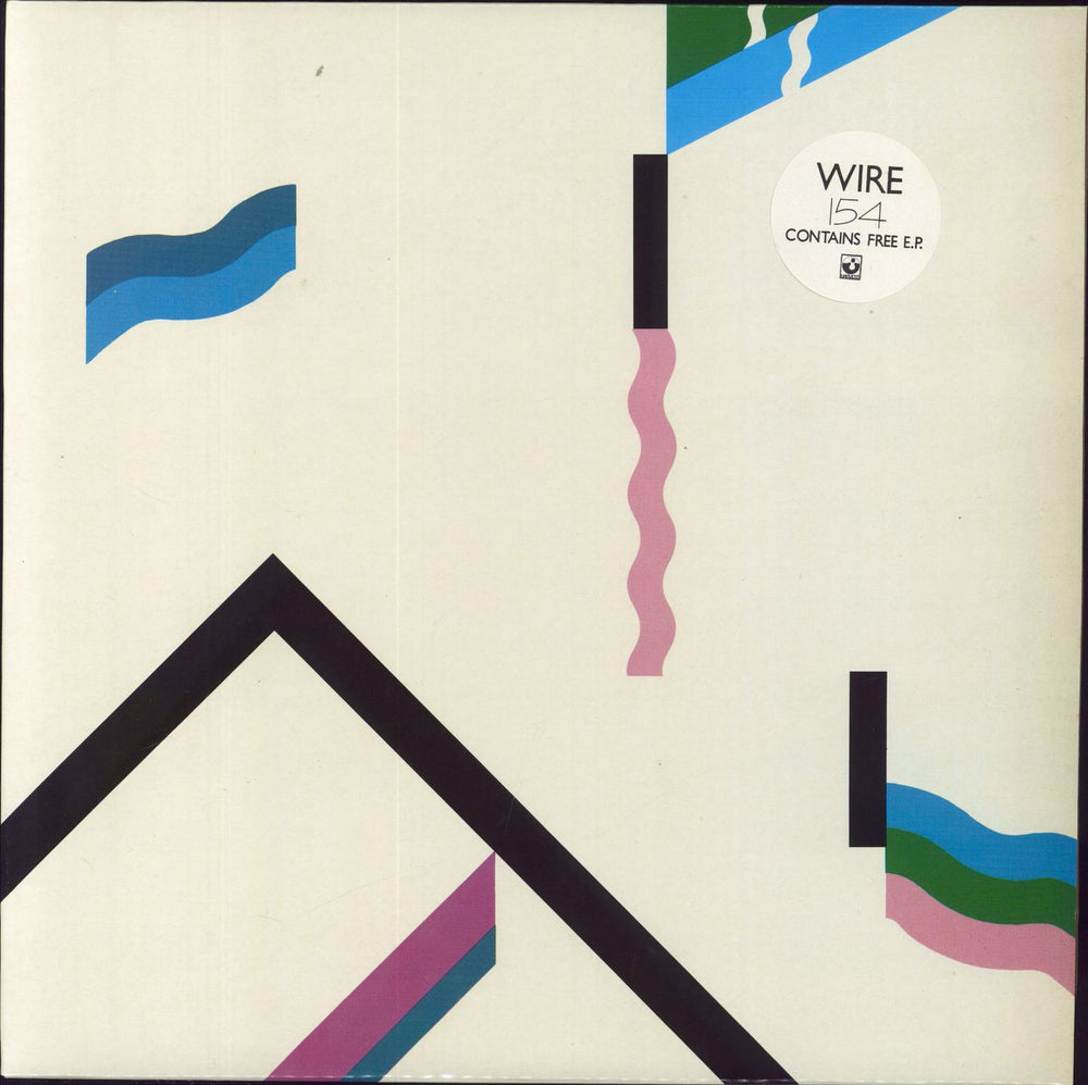 Wire 154 [One Five Four] + 7" - Hype Stickered Sleeve UK vinyl LP album (LP record) SHSP4105