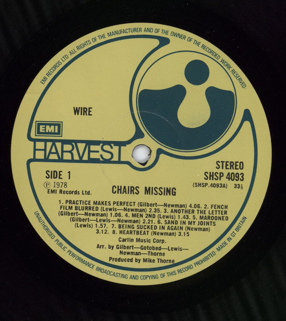 Wire Chairs Missing - 1st - EX UK vinyl LP album (LP record)