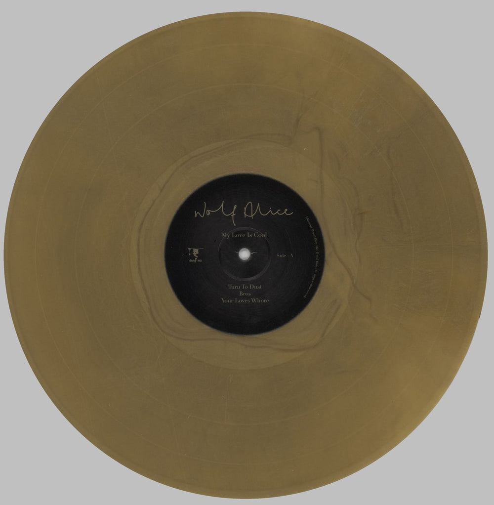 Wolf Alice My Love Is Cool - Gold Vinyl + Signed Postcard UK 2-LP vinyl record set (Double LP Album) XZ62LMY822014