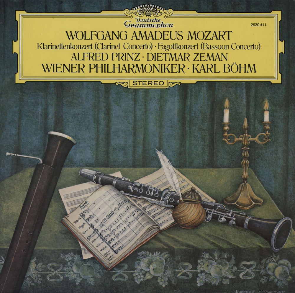 Wolfgang Amadeus Mozart Clarinet Concerto & Bassoon Concerto German vinyl LP album (LP record) 2530411