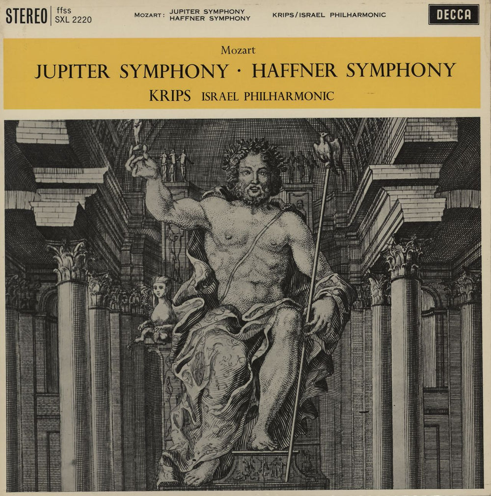 Wolfgang Amadeus Mozart Jupiter Symphony / Haffner Symphony UK vinyl LP album (LP record) SXL2220