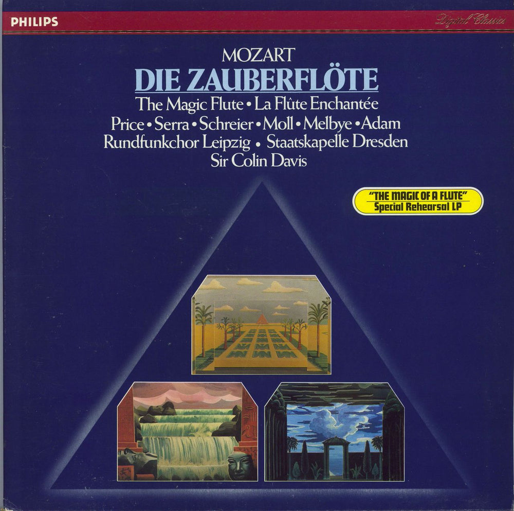 Wolfgang Amadeus Mozart The Magic Flute - Special Rehearsal LP UK Promo vinyl LP album (LP record) 412456-1