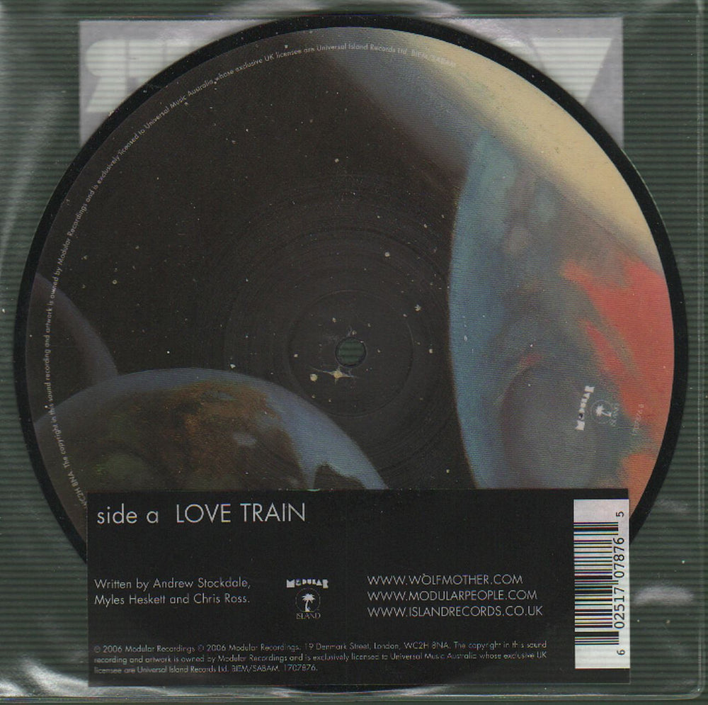 Wolfmother Love Train UK 7" vinyl picture disc (7 inch picture disc single) WLO7PLO373156