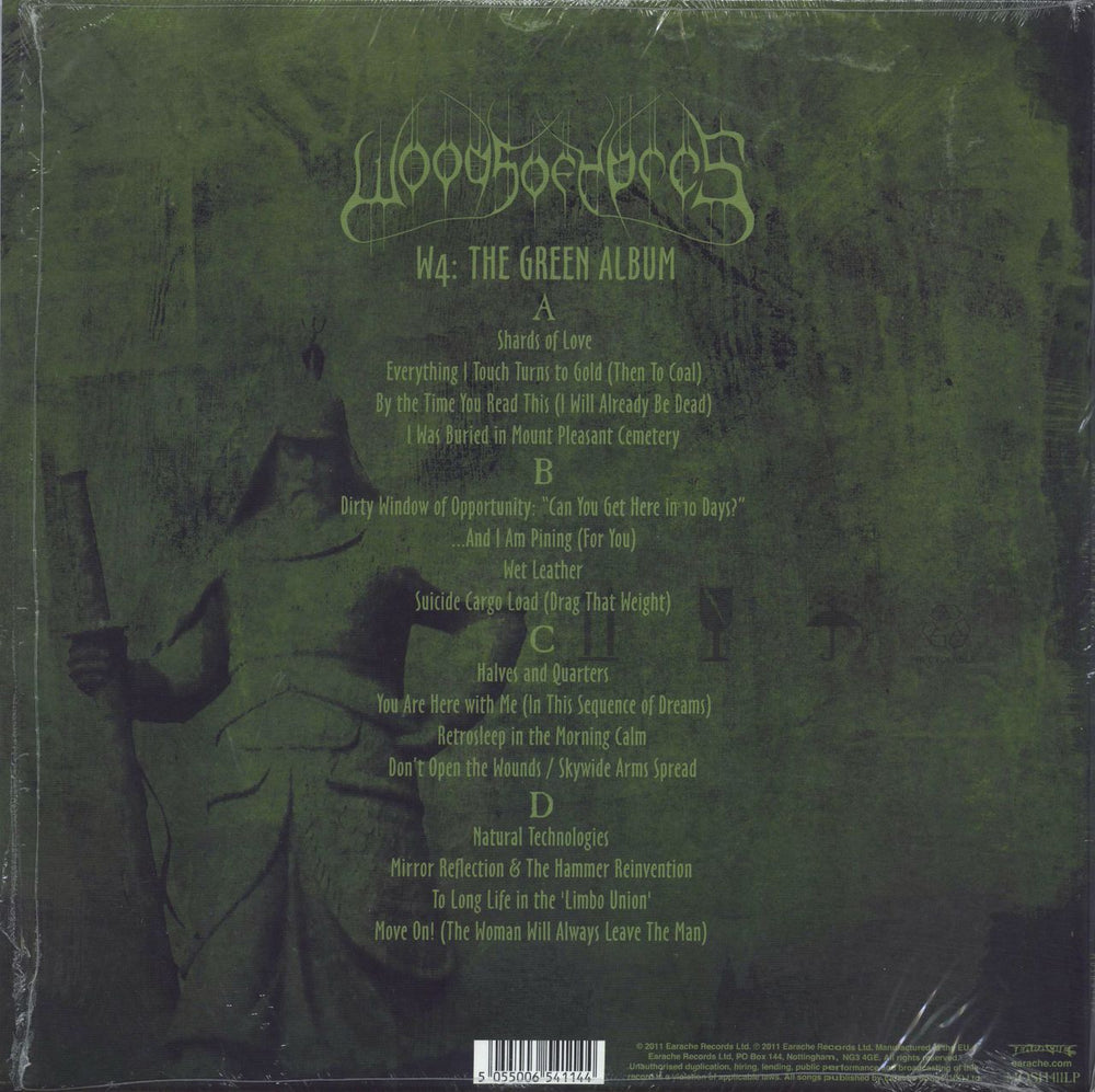 Woods Of Ypres Woods 4: The Green Album - Transparent Green Vinyl UK 2-LP vinyl record set (Double LP Album) 5055006541144