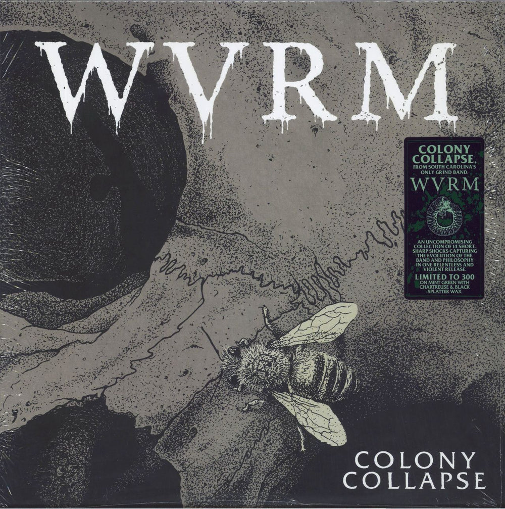 WVRM Colony Collapse - Green with Chartreuse and Black Splatter vinyl US vinyl LP album (LP record) PROS104131