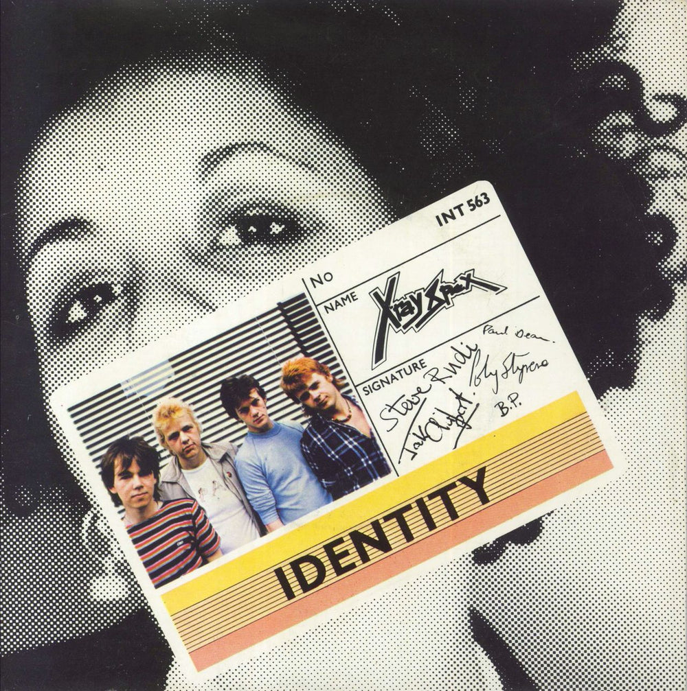 X-Ray Spex Identity - 4pr + Picture Sleeve UK Promo 7" vinyl single (7 inch record / 45) INT563