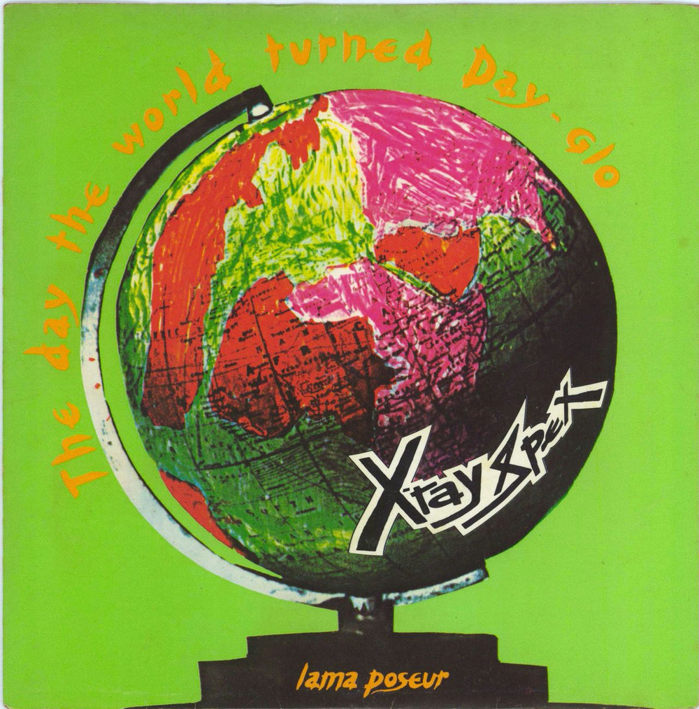 X-Ray Spex The Day The World Turned Dayglo - P/S + 4pr UK 7" vinyl single (7 inch record / 45) INT553