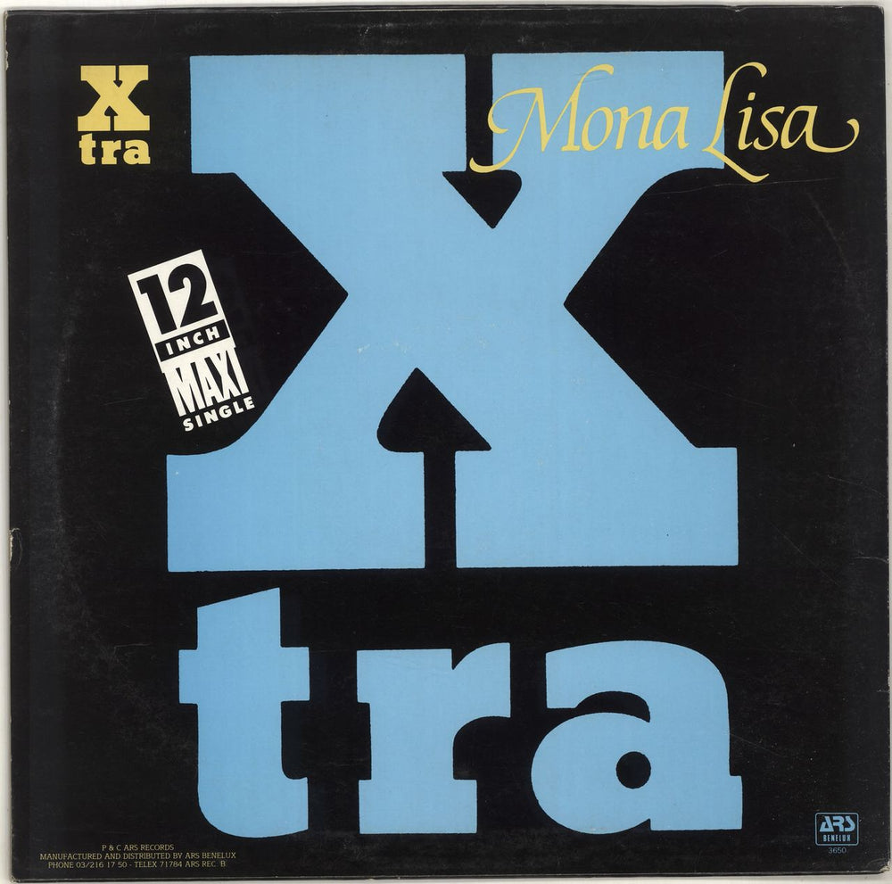 X Tra Mona Lisa Belgian 12" vinyl single (12 inch record / Maxi-single)