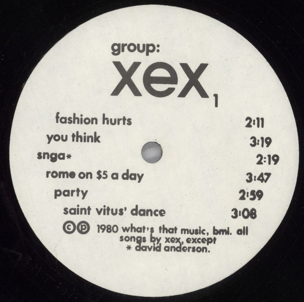 Xex group:xex US vinyl LP album (LP record) 6FXLPGR822314