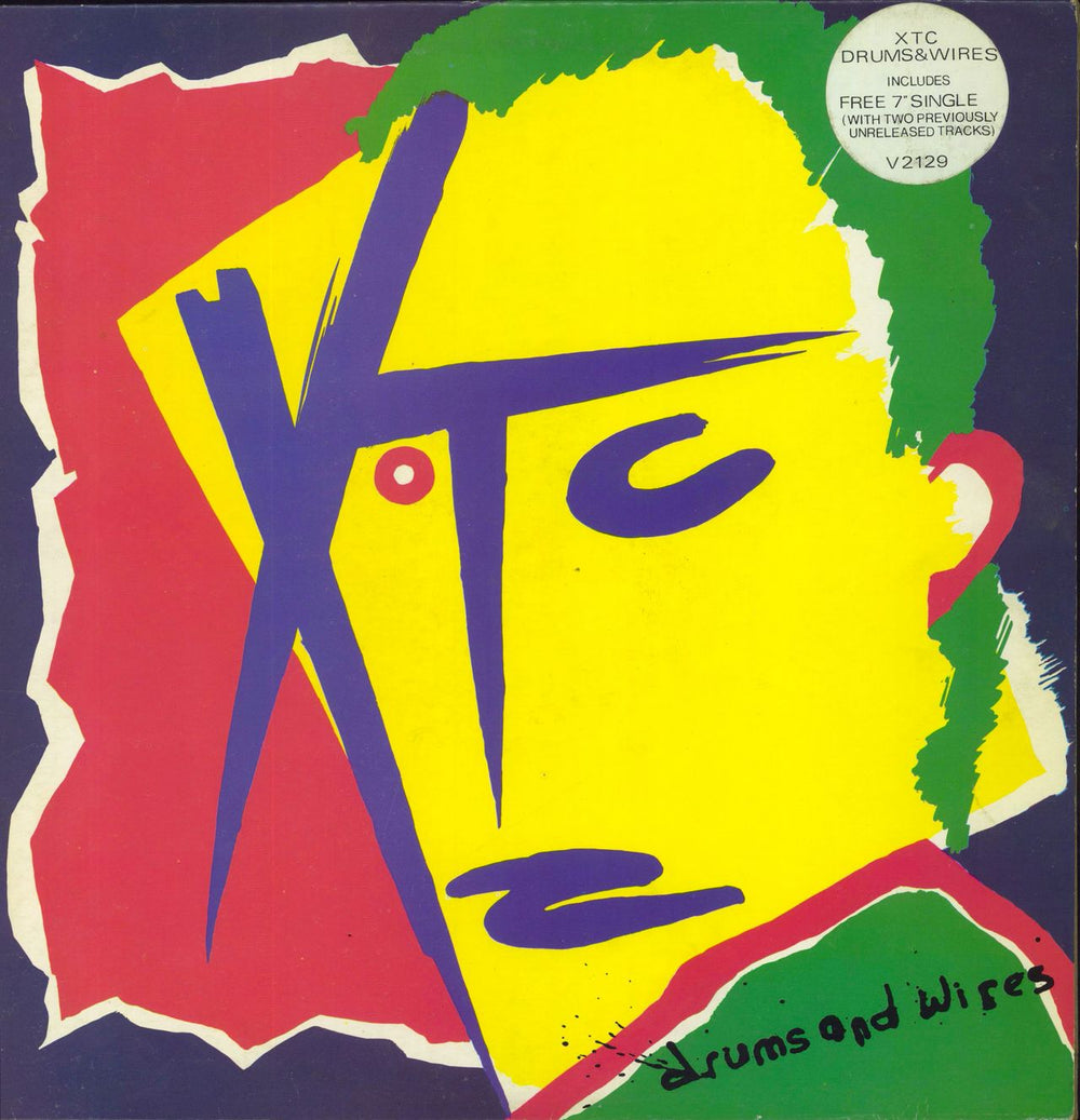 XTC Drums And Wires - Stickered & Complete - EX UK vinyl LP album (LP record) V2129