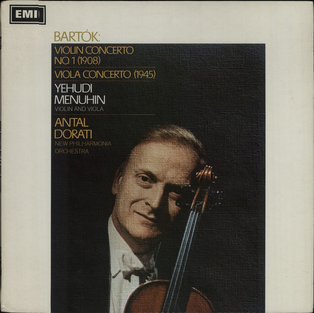 Yehudi Menuhin Bartók: Violin Concerto No. 1 & Viola Concerto - 1st UK vinyl LP album (LP record) ASD2323