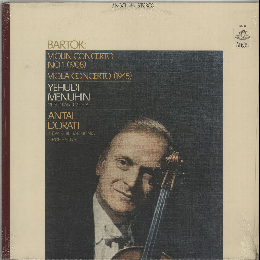 Yehudi Menuhin Bartok: Violin Concerto No. 1 & Viola Concerto US vinyl LP album (LP record) S-36438