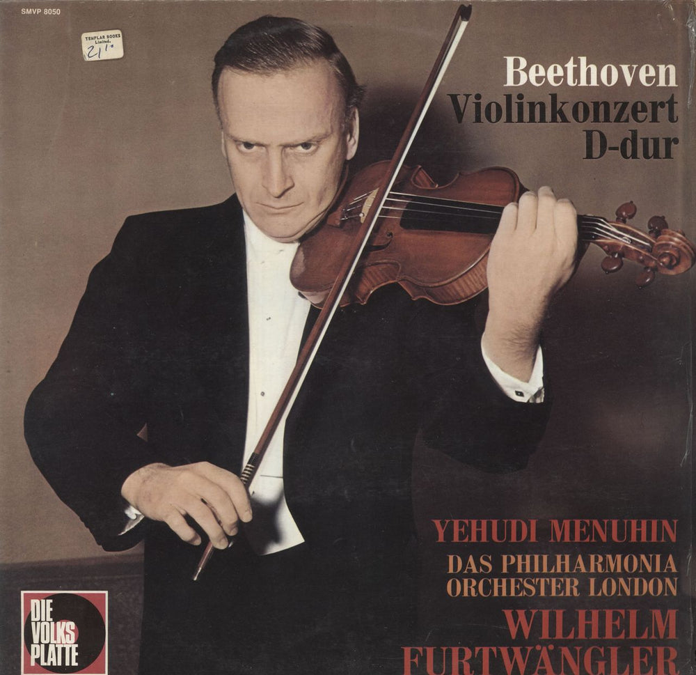 Yehudi Menuhin Beethoven: Violinkonzert D-Dur German vinyl LP album (LP record) SMVP8050