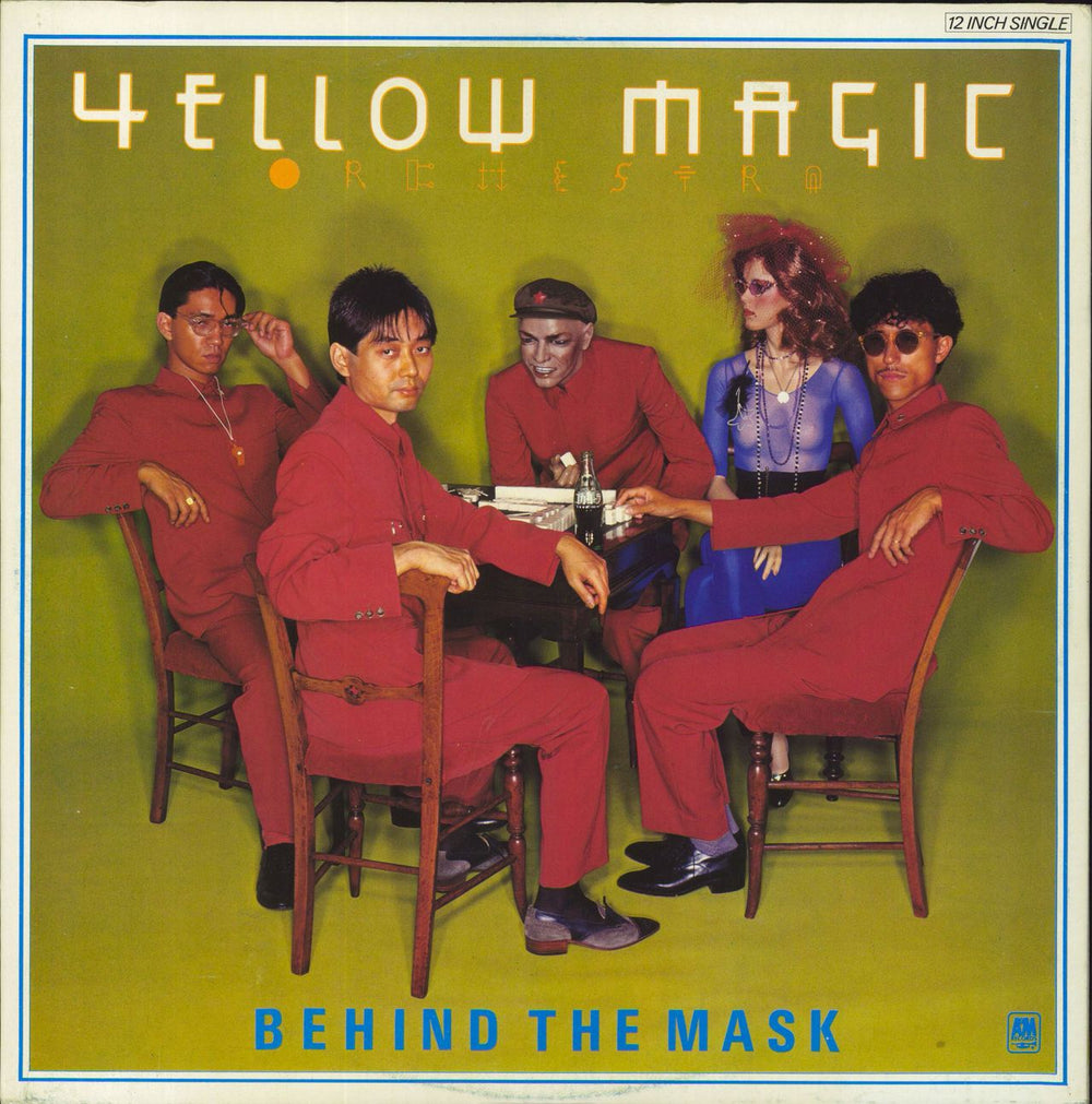 Yellow Magic Orchestra Behind The Mask UK 12" vinyl single (12 inch record / Maxi-single) AMSX7559