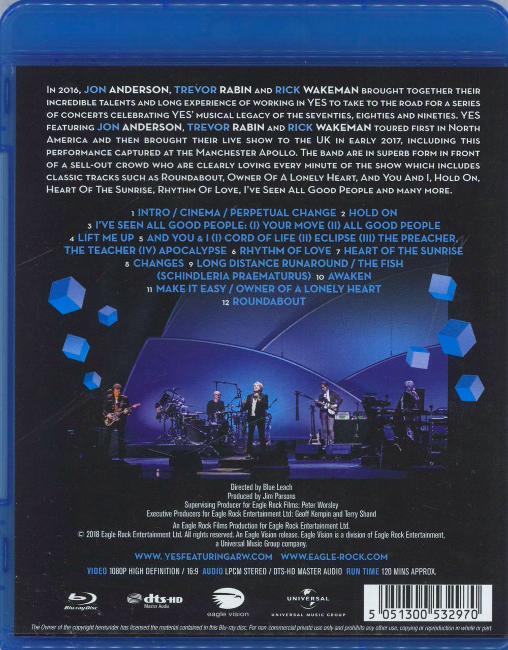 Yes 50th Anniversary Live At The Apollo UK Blu Ray DVD