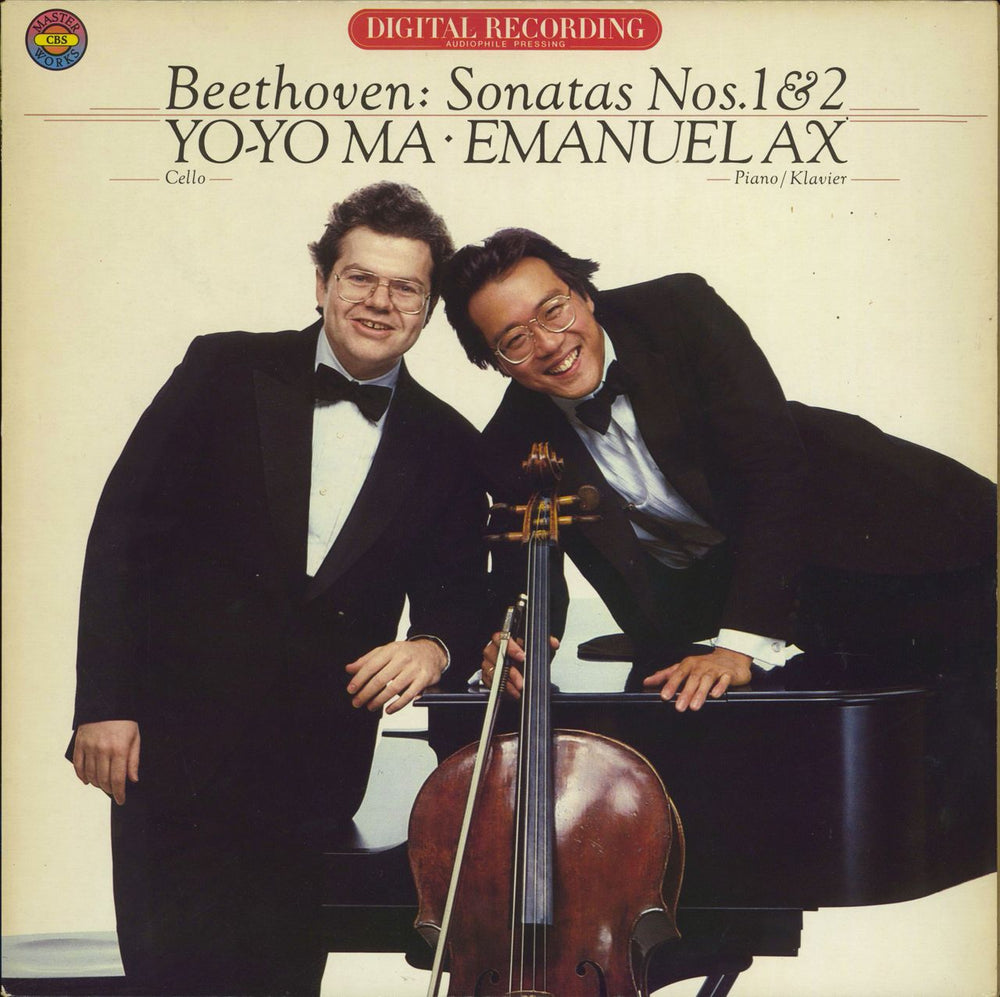 Yo-Yo Ma & Emanuel Ax Beethoven: Sonatas Nos. 1 & 2 Dutch vinyl LP album (LP record) D37251