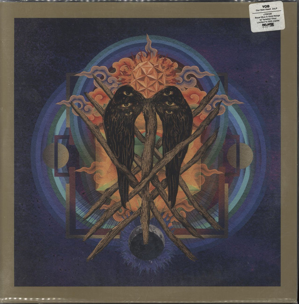 Yob Our Raw Heart - Royal Blue & Gold Merge w/ Splatter Vinyl US 2-LP vinyl record set (Double LP Album) RR7402