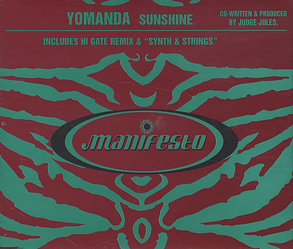 Yomanda Sunshine UK CD single (CD5 / 5") FESCD68