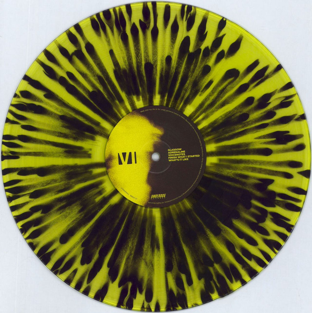 You Me At Six Suckapunch - Yellow / Black Splattered + Autographed Sleeve UK vinyl LP album (LP record) YMILPSU816695