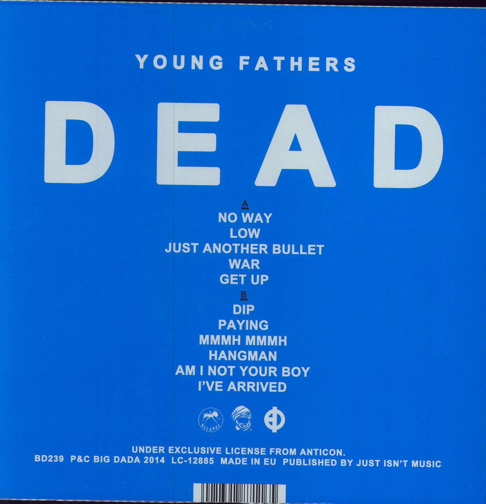 Young Fathers Dead UK vinyl LP album (LP record) 5021392871165