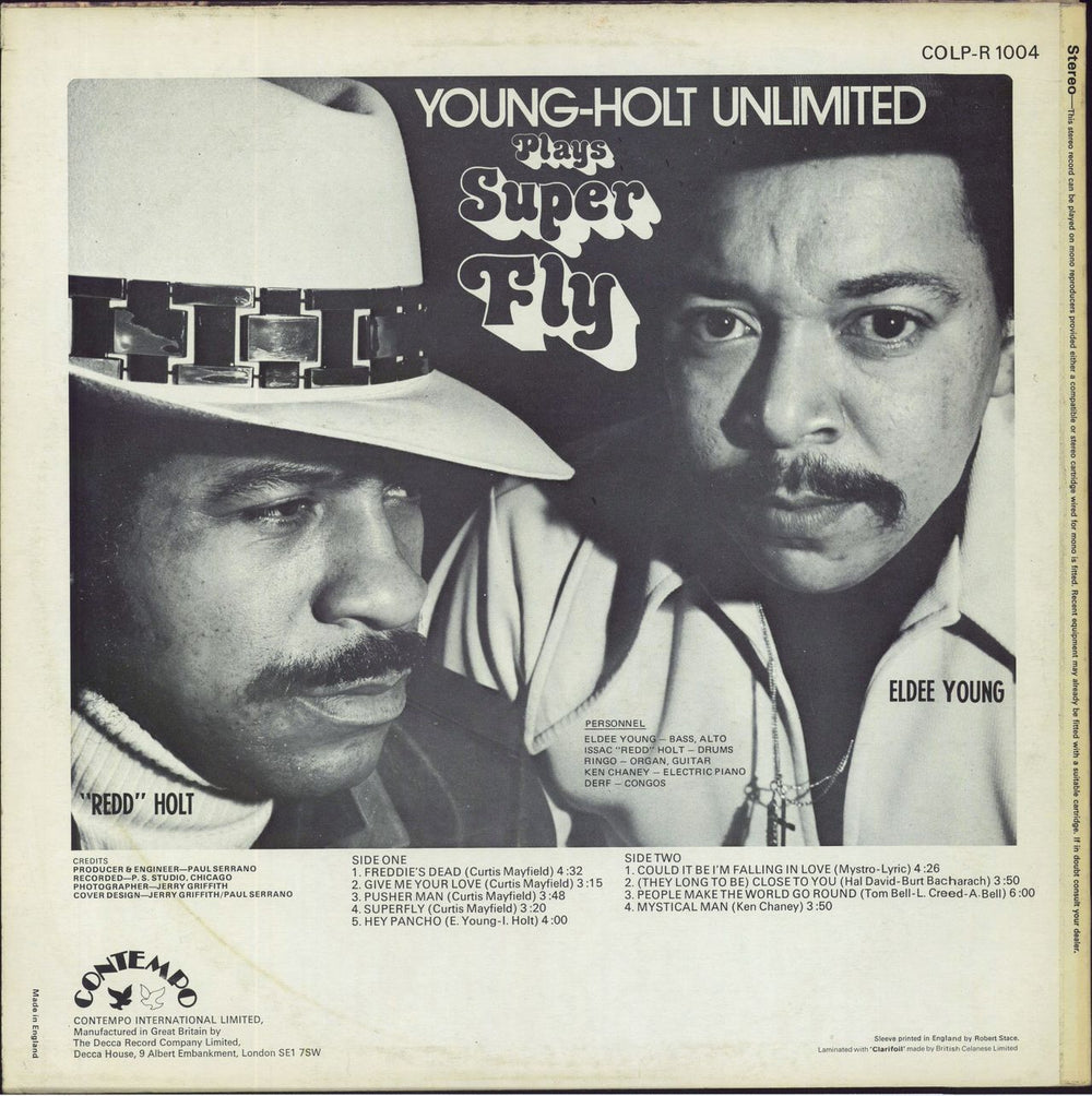 Young-Holt Unlimited Plays Super Fly UK vinyl LP album (LP record)