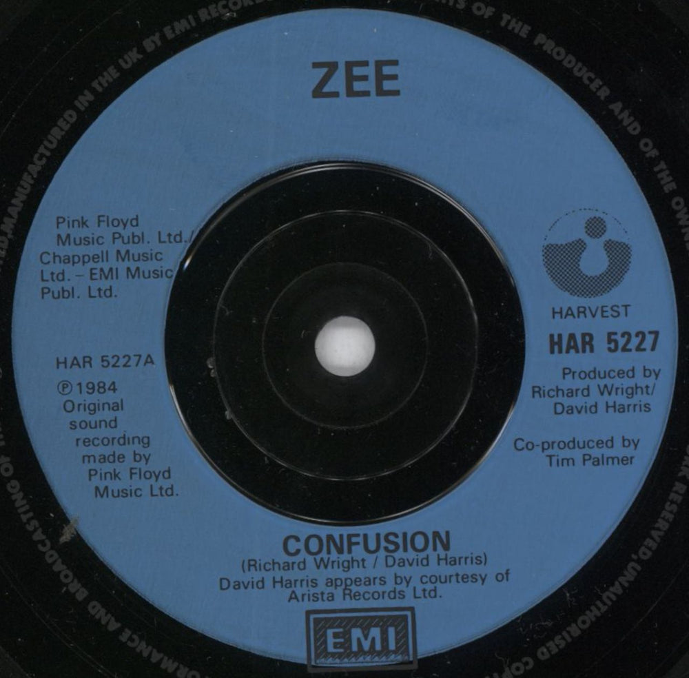 Zee Confusion UK 7" vinyl single (7 inch record / 45) ZEE07CO106583