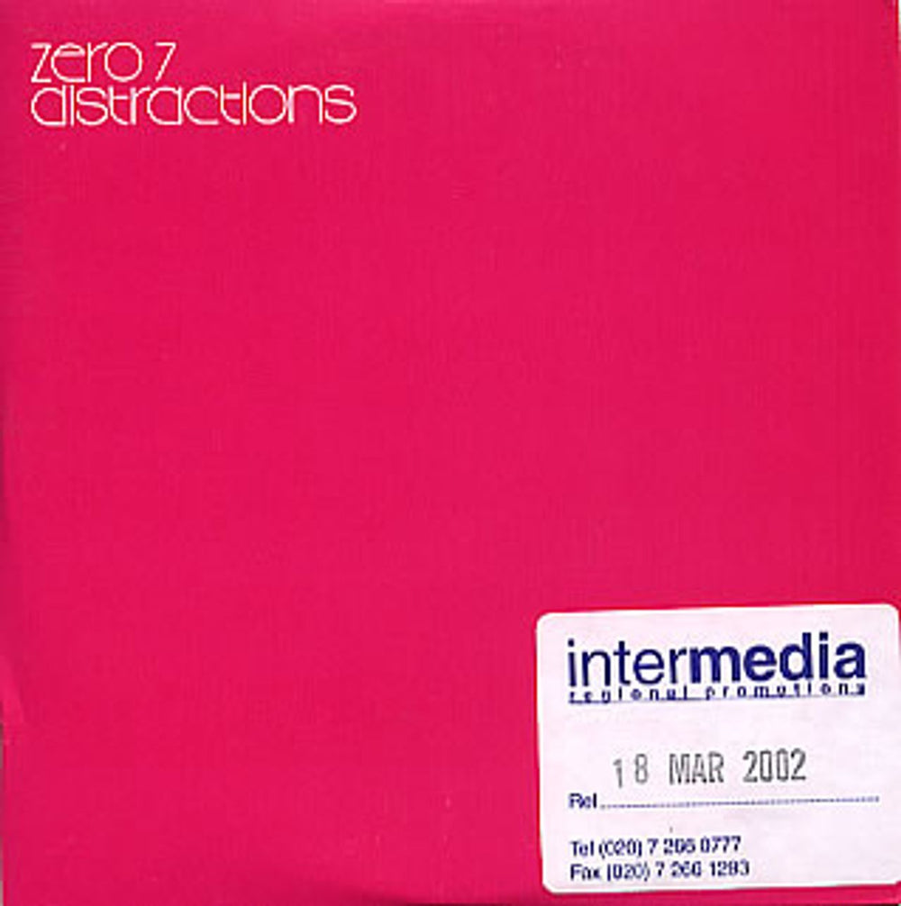 Zero 7 Distractions UK Promo CD single (CD5 / 5") UDRCDS046P