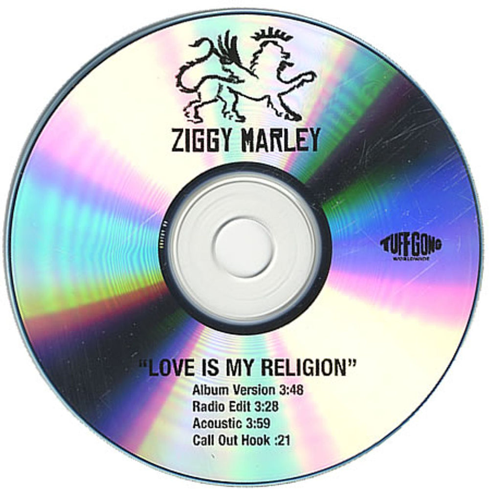 Ziggy Marley Love Is My Religion US Promo CD-R acetate CD-R ACETATE