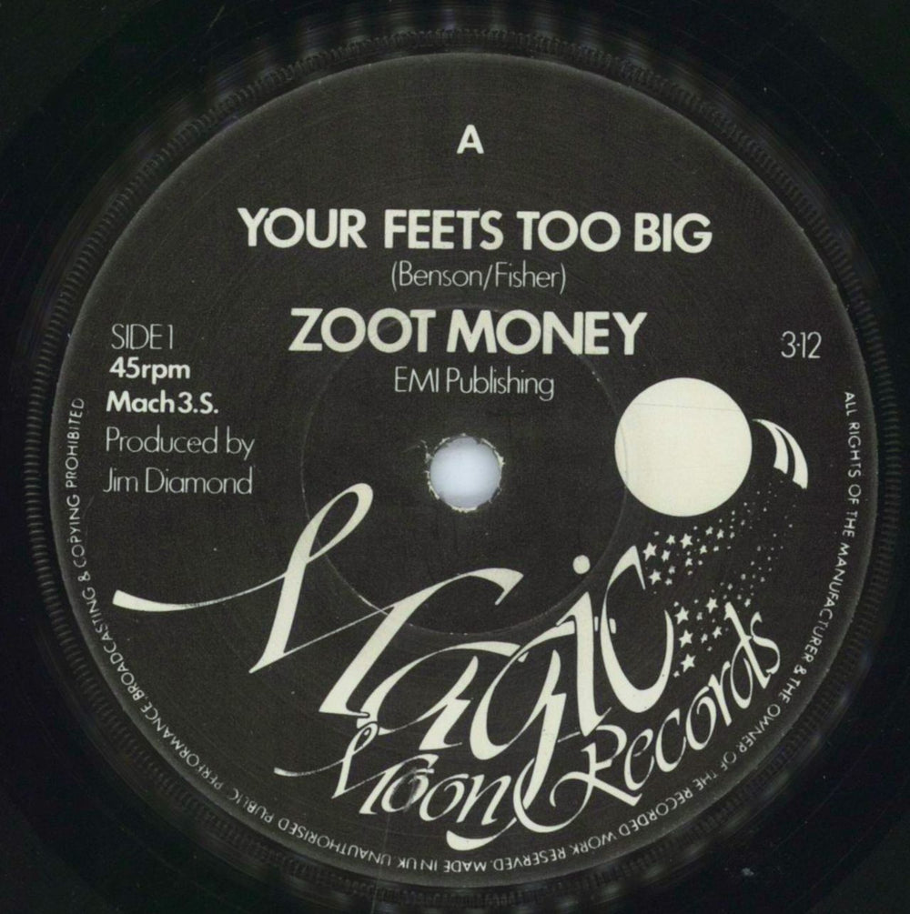 Zoot Money Your Feets Too Big UK 7" vinyl single (7 inch record / 45) MACH3.S