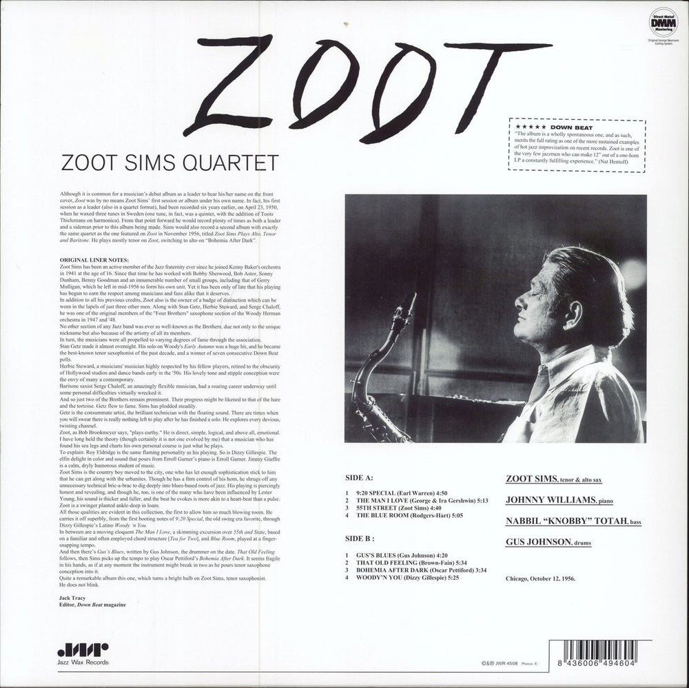 Zoot Sims Zoot - 180gm US vinyl LP album (LP record) 8436006494604