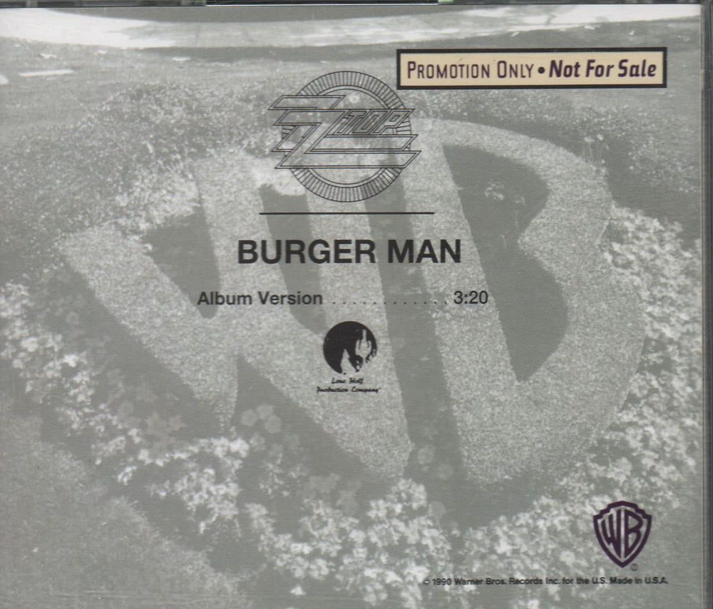 ZZ Top Burger Man US Promo CD single (CD5 / 5") PRO-CD-4938