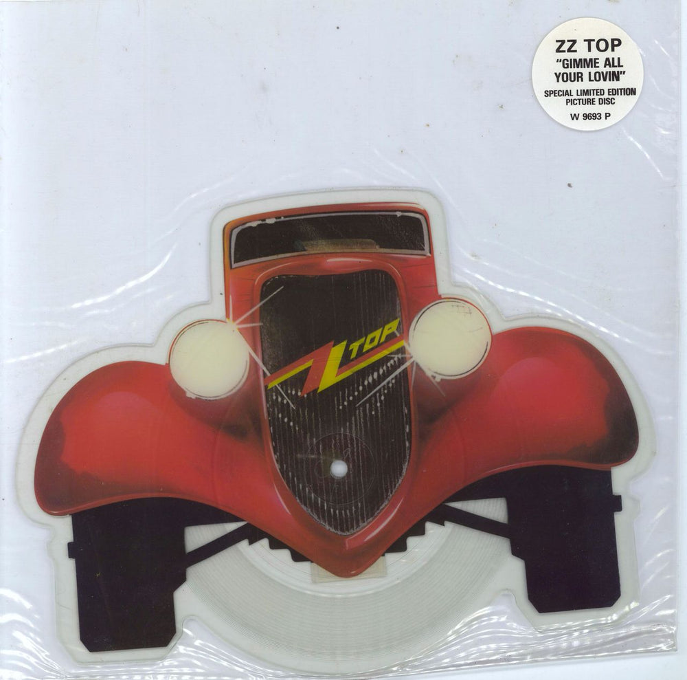 ZZ Top Gimme All Your Lovin' UK shaped picture disc (picture disc vinyl record) W9693P